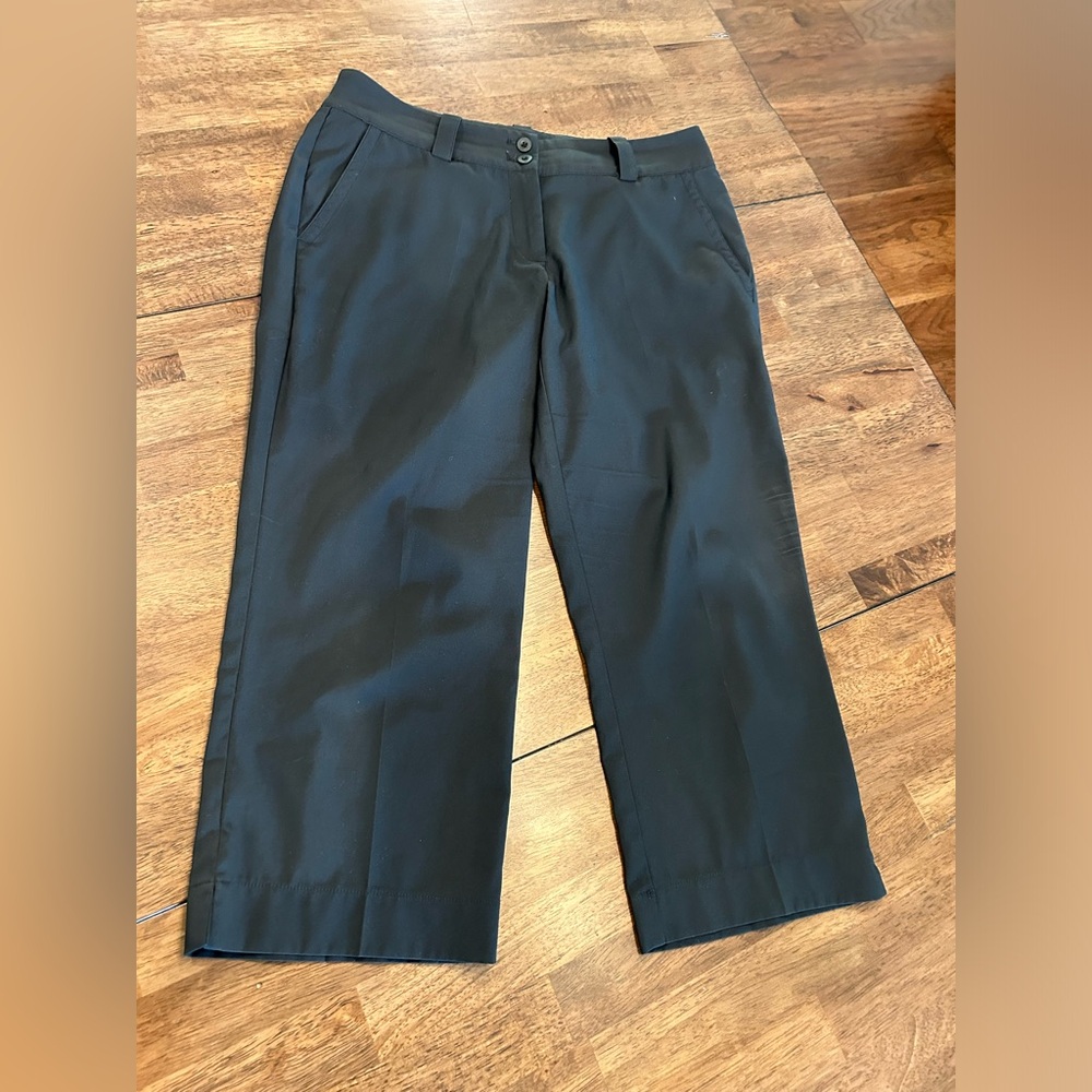 Nike Golf Tour Performance Dri-Fit Capri Pants Women's 6‎ Black Mid Rise - Picture 3 of 5